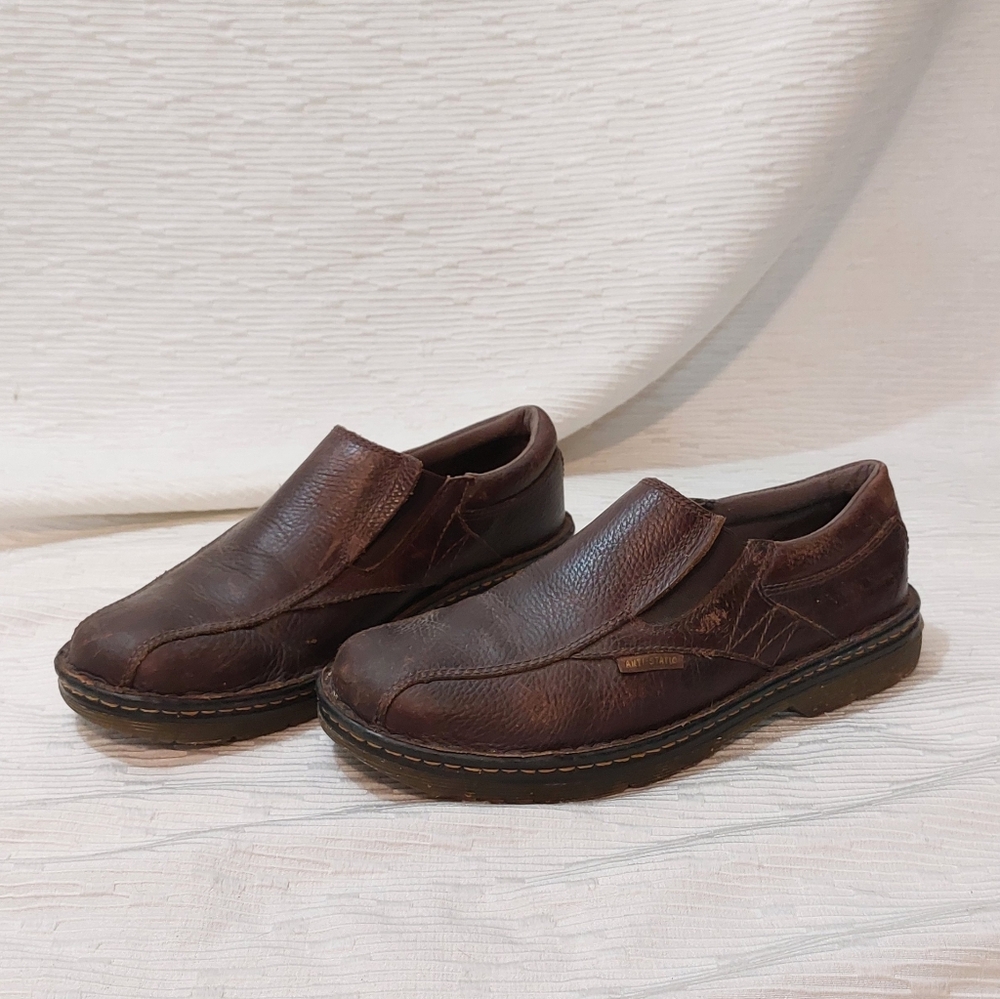 Dr. Martens Men's Dark Brown Leather Slip-On Loafers